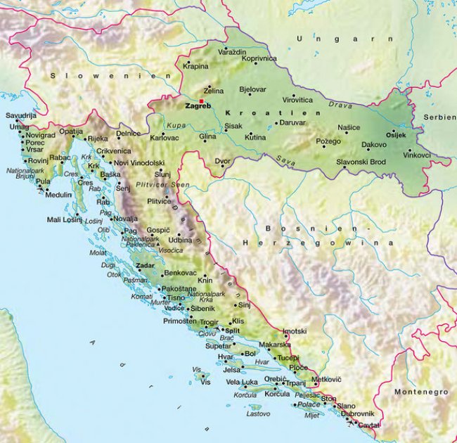 Kroatien Sandstrand Karte